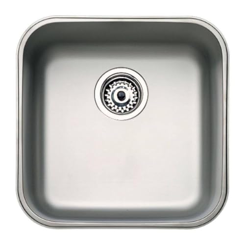 Teka BE 40.40 Plus, lava-louça de baixo bancada, 1 balde, para móveis de 50 cm, balde de aço inoxidável, fácil instalação, design moderno, cor aço inoxidável