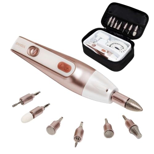 Cecotec Conjunto de manicure e pedicure elétrico Bamba PinkyCare 700 Perfect Nails. Sete cabeças intercambiáveis, cinco velocidades e dois sentidos de rotação, design ergonómico, inclui estojo