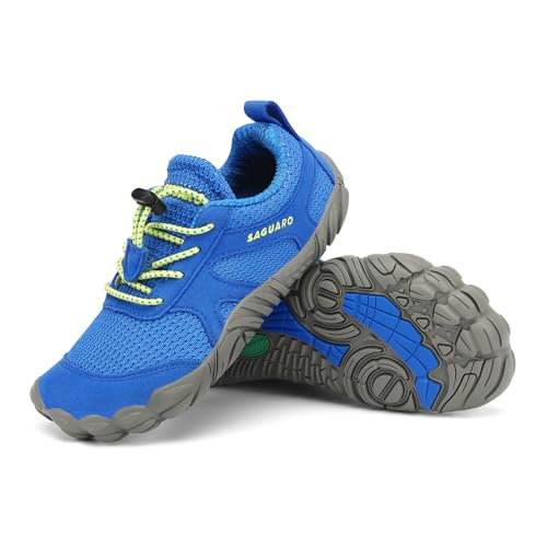 SAGUARO Barefoot Sapatilhas minimalistas confortáveis sapatilhas de Trail Running para meninos e meninas, Gr.24-36
