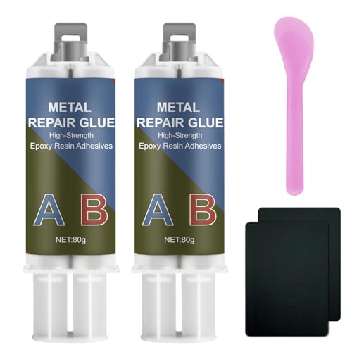 WAN2TLK 160 g de cola para metal, 2 componentes, resina epóxi, cola extra forte para colar metal, aço inoxidável, madeira, cerâmica. Cola de soldagem de metal líquido para reparar,