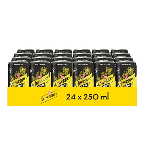 Schweppes Tónica Zero, sem açúcar nem calorias - lata, pack de 24 x 25 cl