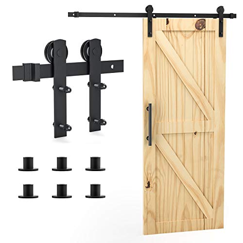Signstek Kit de ferramentas para porta de correr de celeiro de 6,6 pés, resistente, cabide em forma de I