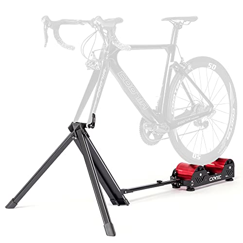CXWXC Treinador de rodas para bicicleta com ajuste de 5 marchas, dobrável em aço para bicicleta de 16 a 29 polegadas, bicicleta em casa e interior