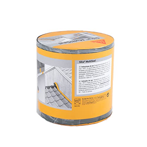 SIKA - Banda autoadesiva betuminosa - Sika Multiseal - cinzento - suporte múltiplo - para reparação de coberturas e fissuras em edifícios - 10 m x 150 mm