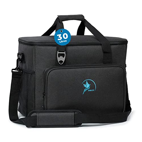Obics - Geladeira portátil de 20 l e 30 l com abridor de garrafas integrado - durável graças ao material PEVA impermeável, costuras resistentes a rasgões e dobráveis