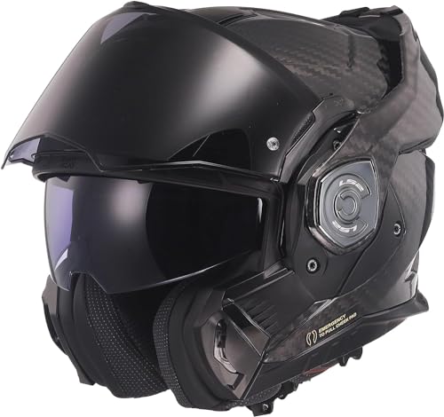 LS2, Capacete de mota modular ADVANT X CARBON Gloss Carbon, S
