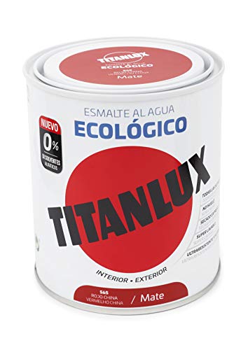 Titanlux - Esmalte eco, vermelho mate, 750 ml (ref. 02T056534)