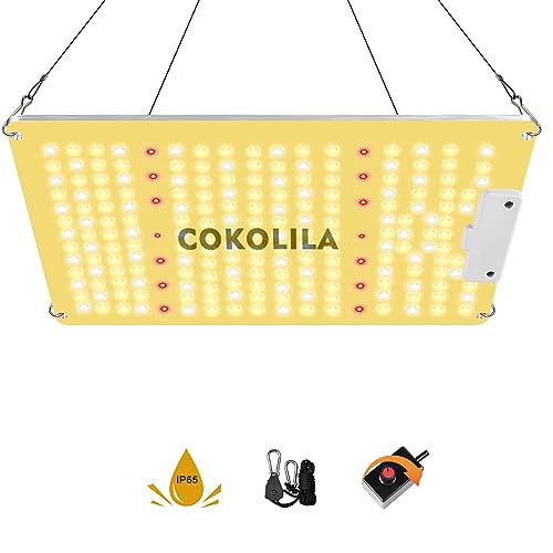 COKOLILA LZB1000 Candeeiro de cultivo regulável, espectro completo candeeiro de planta com 222 LED SMD, luz de cultivo IR para tenda de campanha de cultivo interior de 90 * 90 cm, legumes e flores