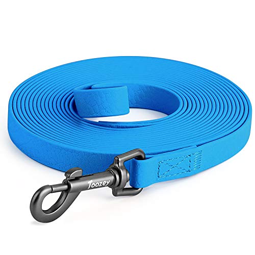 Toozey Trela para cão, trelas para cães de 3 m/5 m/7 m/10 m/15 m/20 m com laço de mão e bolso de malha, trela de treino impermeável para cães grandes e pequenos, trela de cão resistente