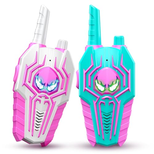 Toyokid Brinquedos menina 3 4 5 6 7 8 9 10 anos, Spider Walkie Talkie crianças presente menina 3 4 5 6 7 8 9 10 anos walkie talkie jogos exterior crianças presentes aniversário menina brinquedos para