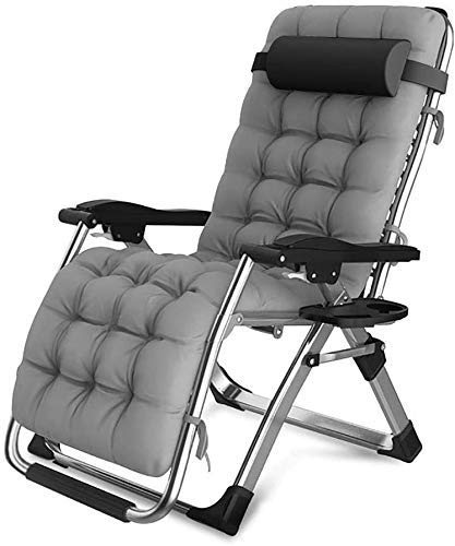 CHAIRQEW Cadeiras de jardim no pátio reutilizáveis para pessoas pesadas zero gravidade jardim ao ar livre cobertura de praia suporte para espreguiçadeiras 200 kg (cor: prateado)