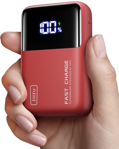 INIU Power Bank, 100 W 20000 mAh bateria externa de carregamento rápido, bateria portátil USB C Input & Output para iPhone Samsung iPad Xiaomi Huawei, mochila de viagem Essentials adequada para homens