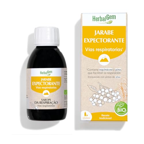 HERBALGEM - Xarope expectorante vias respiratórias - conforto das vias respiratórias - enriquecido com brotos - contém equinácea - receita tradicional - certificado orgânico- 150 ml