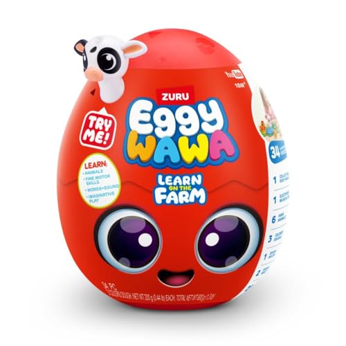 Eggy Wawa Learn on The Farm da ZURU, brinquedo de aprendizagem interativo para bebés e crianças pequenas com música, educação, aprendizagem, desenvolvimento e motricidade fina através do jogo