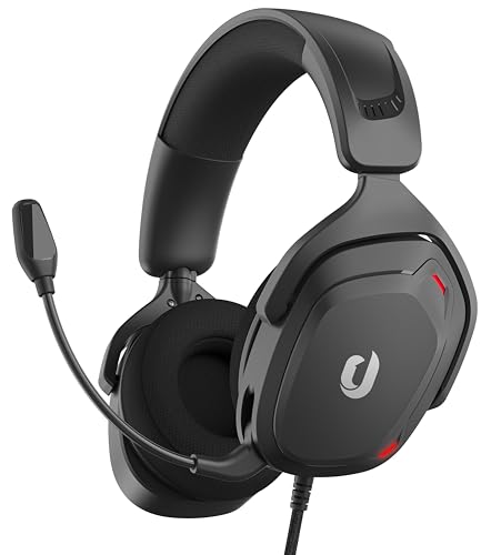JIMYIU Capacetes Gaming para PC, PS4, PS5, auriculares Gamer com cancelamento de ruído microfone para Xbox One, Xbox Series X|S, Jack de 3,5 mm, preto
