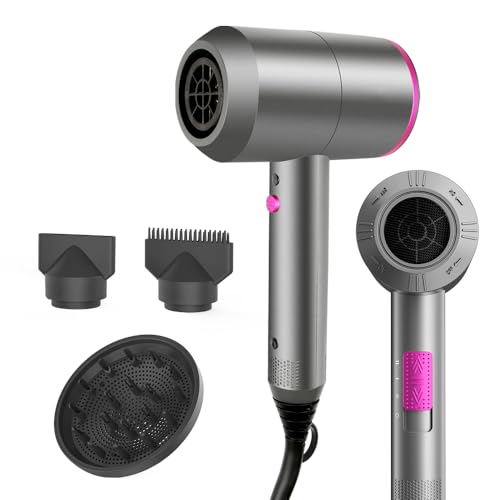 Faszin Secador de cabelo iónico Silk motor AC duradouro secador de cabelo profissional, difusor e concentrador, 3 temperaturas, 2 velocidades