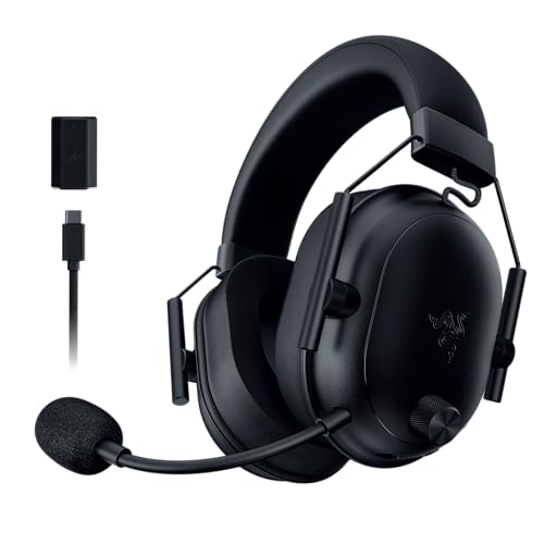 Razer BlackShark V2 HyperSpeed para PC, Auriculares para desportos sem fios e leves, 280 g, microfone HyperClear, Diafragmas TriForce de titânio de 50 mm, Bluetooth, preto
