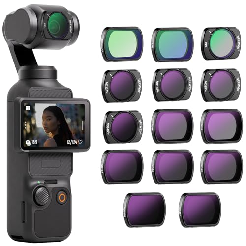 Neewer Conjunto de filtros magnéticos ND e CPL e efeito para dji OSMO Pocket 3, pacote de 14 HD CPL ND8 ND16 ND32 ND64 ND128 ND256 ND1000 ND8/PL ND16/PL ND32/PL ND64/PL Redução da ção. , diferença
