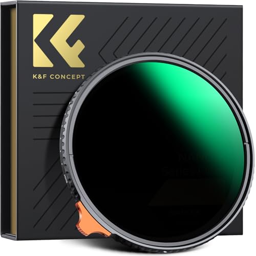 K&F Concept Nano-X ND Filtro variável ND2-ND400 (1-9 Stop) 77 mm filtro de densidade neutra variável de vidro ótico com 28 camadas revestimento nano com estojo de filtro