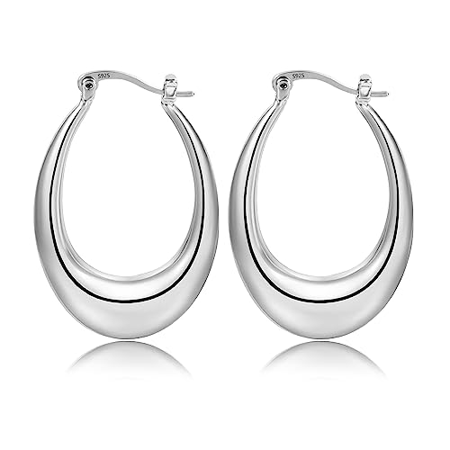 ASH'S CHOICE Brincos mulher prateada, brincos aros pequenos de prata 925 para mulher, banhado a 14 K brincos dourados mulher de aro pequenos, minimalistas brincos de argola prata mulher
