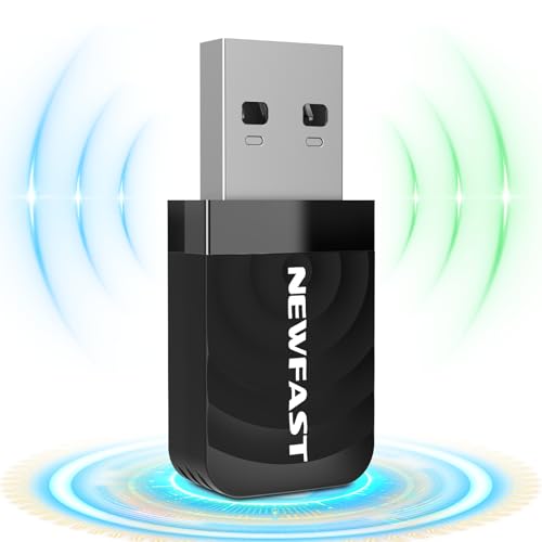 NEWFAST AC1300 Adaptador WiFi USB para PC, USB Wi-Fi para PC de dupla banda 5 GHz/2,4 GHz mini antena Wi-Fi USB3.0 recetor Wi-Fi compatível com Windows 11/10 / 8.1/8 / 7 und Mac OS X 10.99 -10.1 5