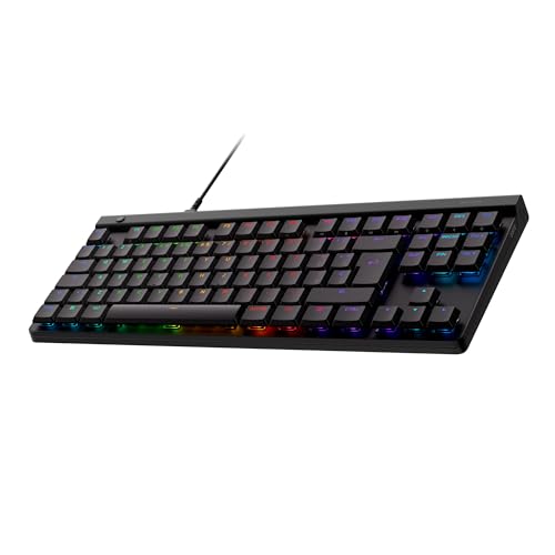Logitech G G515 TKL teclado com cabo para gaming de perfil baixo, RGB totalmente personalizável, teclas PBT de moldagem dupla, Spanisches QWERTY-Layout - preto
