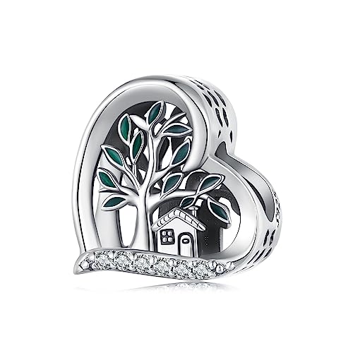 NINGAN Borboleta amarela contas encantos pendentes de charme família eterna contas prata de lei 925 com compatível com pulseira europeia, encantos para mulher menina