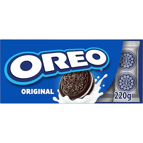 Oreo Bolacha de chocolate recheada com creme sabor baunilha, o biscoito original, embalagem de 220 g