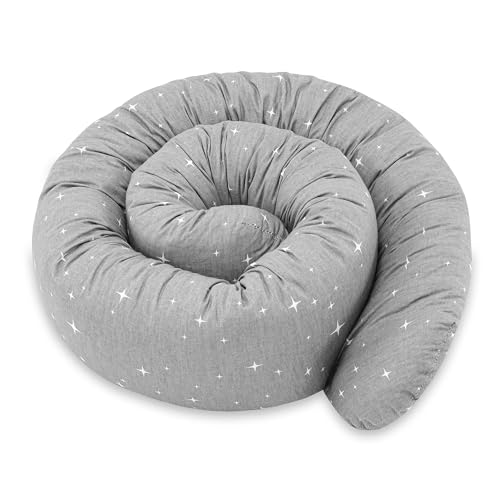 Totsy Baby Almofada para dormir de lado, almofada para o corpo de cobra 400 cm algodão - almofada cervical de rolo lavável almofadas grandes almofada para o corpo Oeko-Tex Galaxy