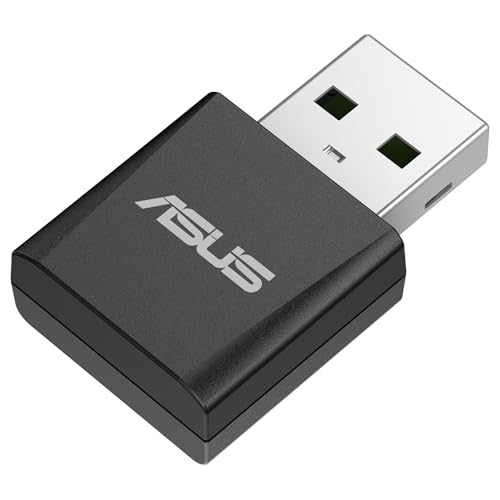 ASUS USB-BE92 Nano - adaptador USB Nano WiFi 7 BE6500 tribanda, banda de 6 GHz, compatível com 4096-QAM, plug and play, compatível com Windows 10 e 11