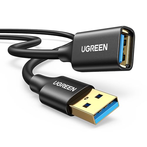 UGREEN Cabo de extensão USB 3.0 extensão tipo A macho a fêmea para impressora, rato, teclado, hub, Pendrive, comando PS3, VR óculos, disco externo e outros, 2 metros