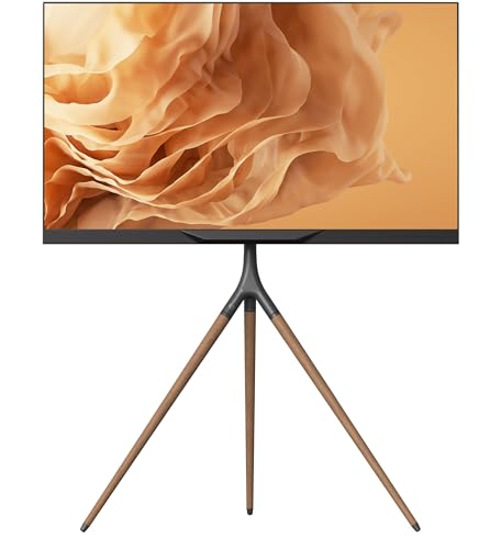 ONKRON Tripé TV de 32 a 65 polegadas, suporte para televisão em cor preta com peso até 35 kg, suporte universal para pés com MAX VESA 400 x 400 mm, pé para televisão altura regulável TS1220-B