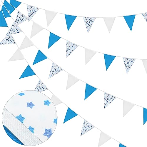 Bandeiras de tecido, galhardetes com design de estrelas, bandeirinhas reutilizáveis impermeáveis para o dia da mãe, jardim ao ar livre, aniversário, decoração de festa de deserva