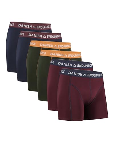 DANISH ENDURANCE Calzoncillos Hombre Boxer Algodón Orgánico, Ropa Interior Suave Sin Etiquetas, 3 o 6 Pack