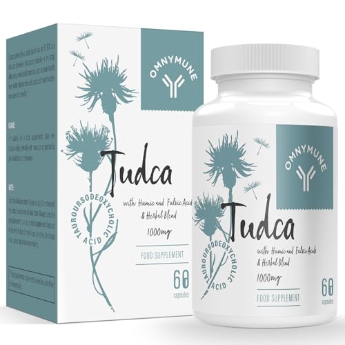 TUDCA Suplemento premium - 1000 mg por porção, ácido taurursodesoxicólico, 60 cápsulas