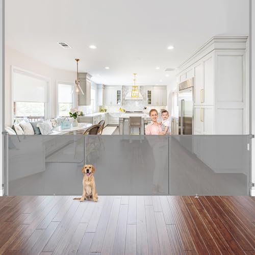 Porta de segurança para bebé extensível, barreira de segurança para crianças e cães, 0 - 300 cm barreira retrátil para escadas e corredores, interiores e exteriores