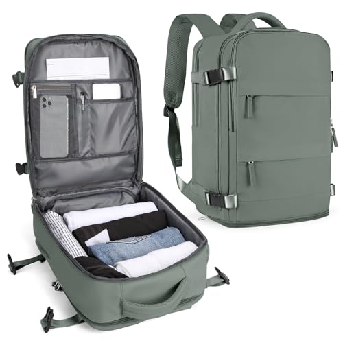 SZLX Mochila de viagem para mulher, mochila a vácuo, bagagem de mão 40 x 30 x 20 Ryanair Easyjet, mochila de transporte impermeável para desporto ao ar livre, malas de viagem para computador portátil