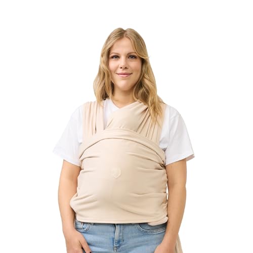 Koala Babycare Porta-bebés Cuddle Band 2.0, porta-bebés recém-nascido homologado até 15 kg, 100% algodão, ajustável e unissexo