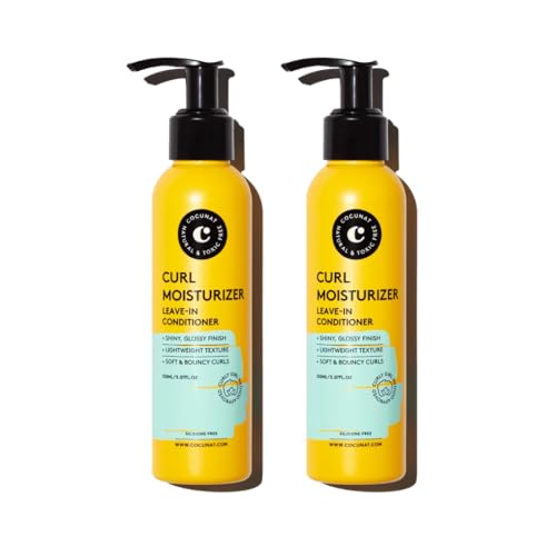 COCUNAT - Pack de 2 Curl Moisturizer Leave-in - Desembaraça, Define e hidrata a ondulação - Curly - Elimina o encolhimento (Frizz) - 150 ml