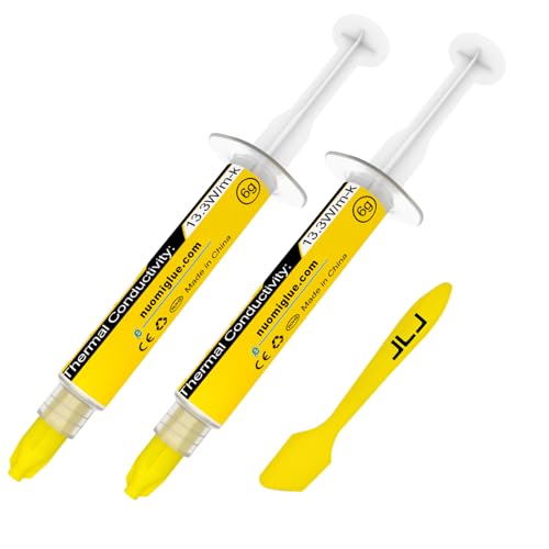 JLJ Pasta térmica, 12 g CPU pasta térmica Compound Heatsink for IC/Processor/CPU/Xbox, muito alta condutividade térmica, longa durabilidade, aplicação segura, não condutora