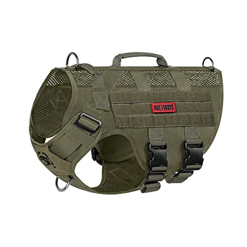 OneTigris No-Pull Arnês para cães, malha de ar, ajustável, ultrarespirável, para cães grandes / médios com 2 asas