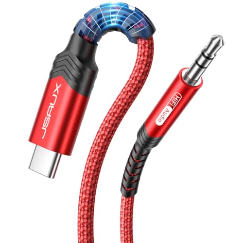 JSAUX Cabo AUX USB C a Jack 3,5, tipo C de 3,5 mm macho jack de adaptador de carro estéreo auxiliar áudio compatível com iPhone 16 Pro Max/15 Pro MAX Plus, Galaxy S24 S23 Ultra, Huawei P40, iPad Pad
