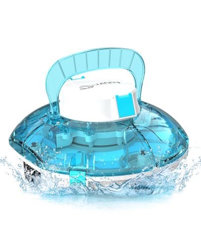 WINNY POOL CLEANER Winny 200 Limpador de fundos de piscina, sem fios Robot limpa-fundos de piscina, 75 m automático, piscinas desmontáveis 60 m², filtração dupla, estacionamento automático (azul