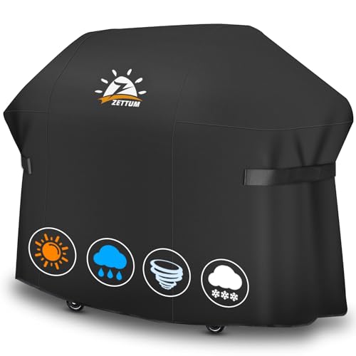 Zettum Capa para churrasqueira de 190 cm, 7109, capa grande para grelha Weber Summit série 600, resistente e impermeável, cobertura de revestimento de poliuretano para monument (190x68 x 119 cm)