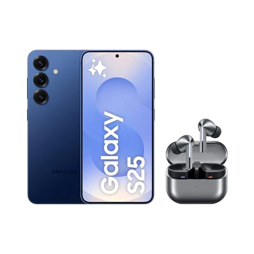 SAMSUNG Galaxy S25 256GB azul-marinho + Galaxy Buds3 Pro - telemóvel com IA, Galaxy AI, Dual SIM com auriculares sem fios