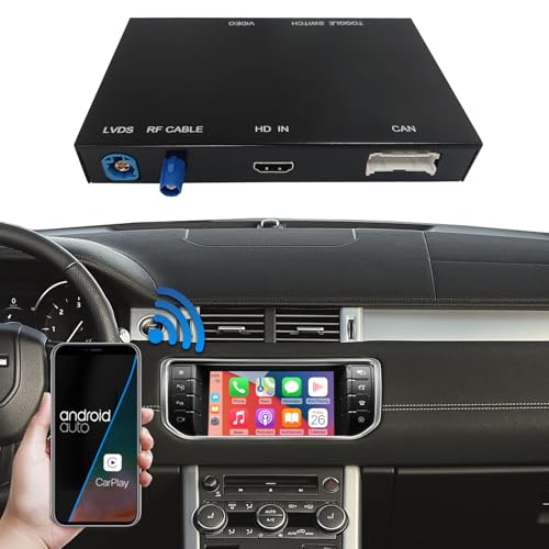 Road Top Sem fios Carplay Android Auto para Land Rover Evoque Discovery Sport Range Rover Sport 2004-2019 ano, Carplay Retrofit kit decodificador, suporte Mirrorlink, câmara