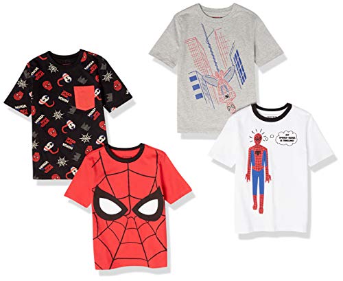 Amazon Essentials Disney | Marvel | Star Wars t-shirts de manga curta (anteriormente Spotted Zebra) para crianças, vários pacotes
