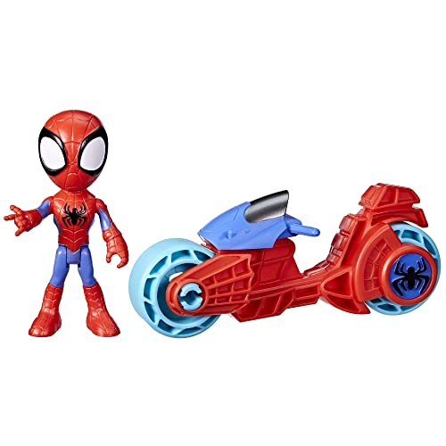 Marvel - Spidey e sua superequipa - figura de Spidey e brinquedo de motocicleta - brinquedos para meninos e meninas a partir de 3 anos