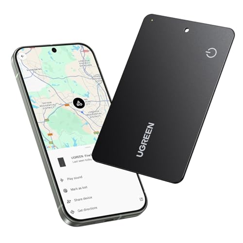 UGREEN FineTrack Slim Smart Finder Localizador apenas Android 5 anos bateria rastreador ultra fina 1,7 mm impermeável IP68 compatível com Google Find Hub para carteira chaves bagagem mala