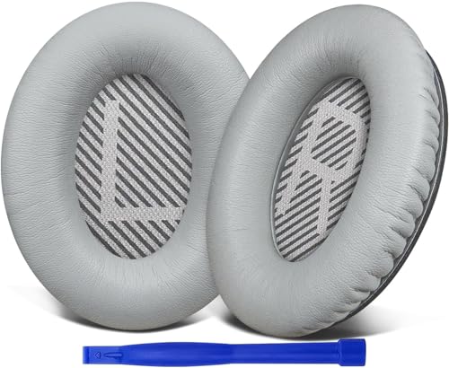 SoloWIT Almofadas para Bose QuietComfort 35 (QC35) & Quiet Comfort 35II (QC35 II), auriculares, espuma de alta densidade e couro protetor